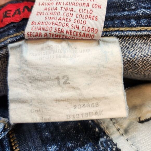 JNCO Kids Blue Jeans with Bulldog Patch - Picture 13 of 13